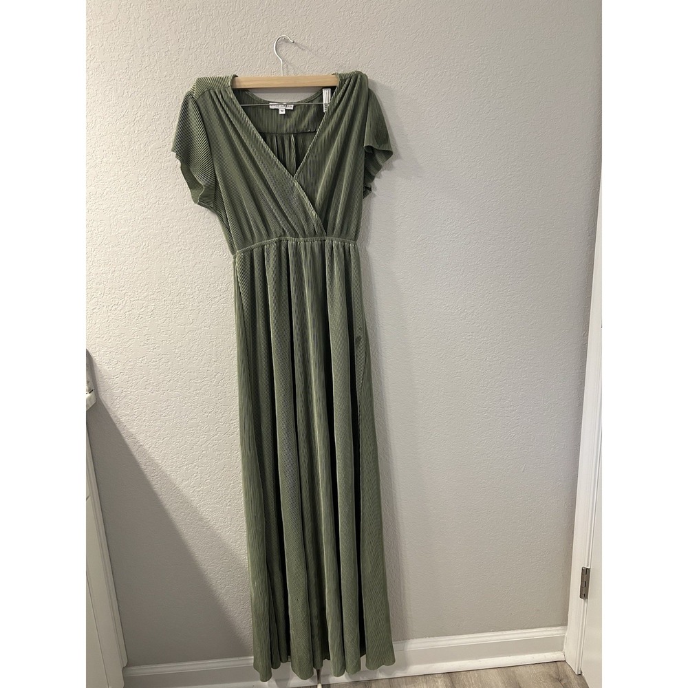 Balticborn Athena Pleated‎ Maxi Dress Sage M